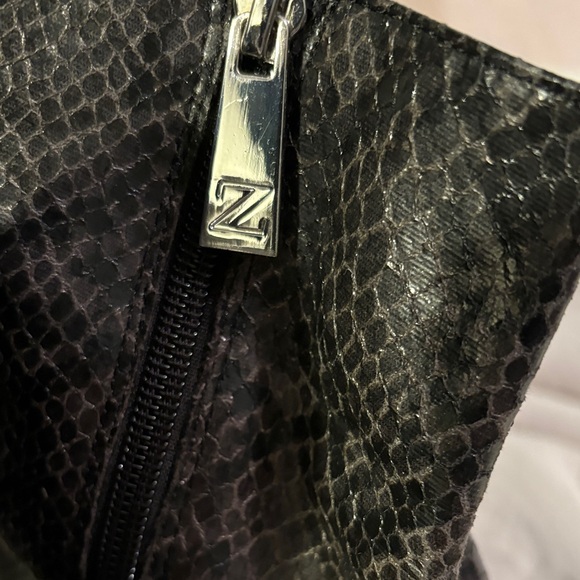 Zara Black Textured Heeled Boots - Picture 2 of 7